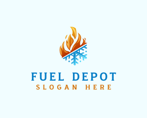 Ice Fire Thermal HVAC logo design