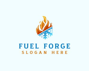 Ice Fire Thermal HVAC logo design