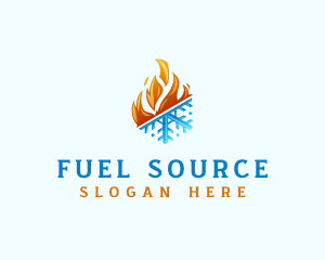 Ice Fire Thermal HVAC logo design