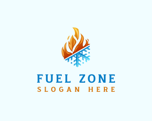 Ice Fire Thermal HVAC logo design