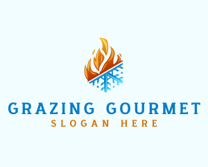 Ice Fire Thermal HVAC logo design