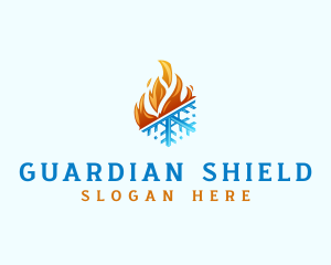 Ice Fire Thermal HVAC logo design