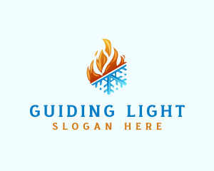 Ice Fire Thermal HVAC logo design