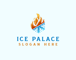 Ice Fire Thermal HVAC logo design