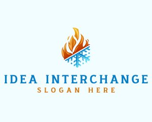 Ice Fire Thermal HVAC logo design