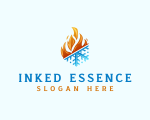 Ice Fire Thermal HVAC logo design