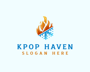 Ice Fire Thermal HVAC logo design