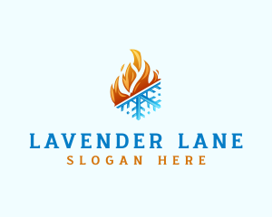 Ice Fire Thermal HVAC logo design