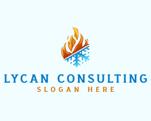 Ice Fire Thermal HVAC logo design