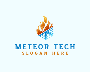 Ice Fire Thermal HVAC logo design