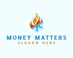 Ice Fire Thermal HVAC logo design