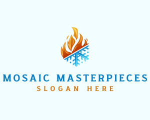 Ice Fire Thermal HVAC logo design