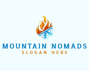 Ice Fire Thermal HVAC logo design