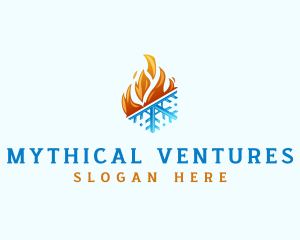 Ice Fire Thermal HVAC logo design