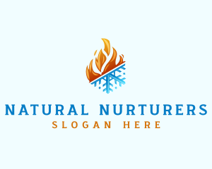 Ice Fire Thermal HVAC logo design