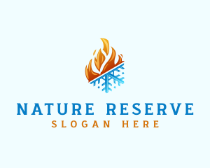 Ice Fire Thermal HVAC logo design