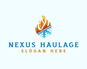 Ice Fire Thermal HVAC logo design