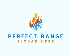 Ice Fire Thermal HVAC logo design