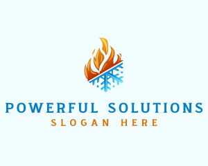 Ice Fire Thermal HVAC logo design