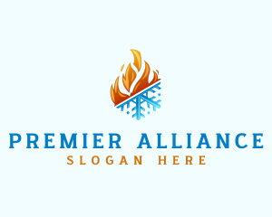 Ice Fire Thermal HVAC logo design