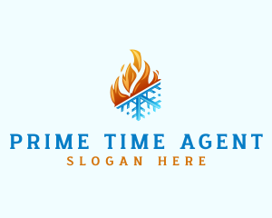 Ice Fire Thermal HVAC logo design