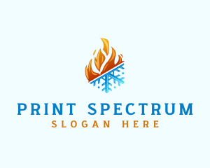 Ice Fire Thermal HVAC logo design