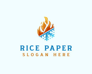 Ice Fire Thermal HVAC logo design