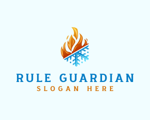 Ice Fire Thermal HVAC logo design