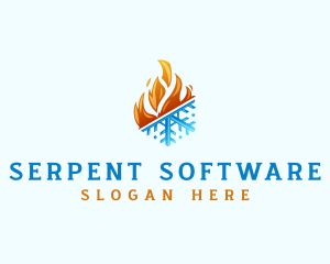 Ice Fire Thermal HVAC logo design