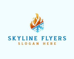 Ice Fire Thermal HVAC logo design