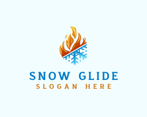 Ice Fire Thermal HVAC logo design