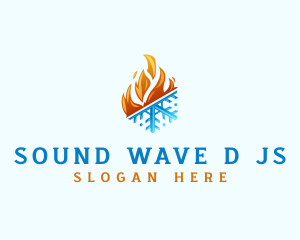 Ice Fire Thermal HVAC logo design