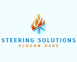 Ice Fire Thermal HVAC logo design