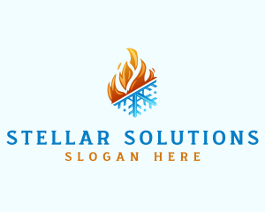 Ice Fire Thermal HVAC logo design