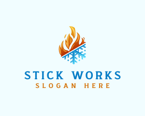 Ice Fire Thermal HVAC logo design