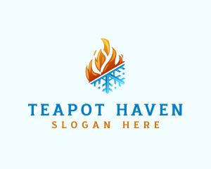 Ice Fire Thermal HVAC logo design