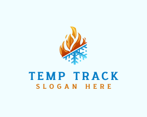 Ice Fire Thermal HVAC logo design