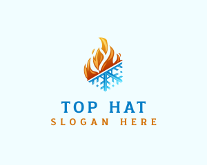 Ice Fire Thermal HVAC logo design