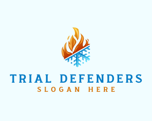 Ice Fire Thermal HVAC logo design