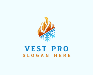 Ice Fire Thermal HVAC logo design