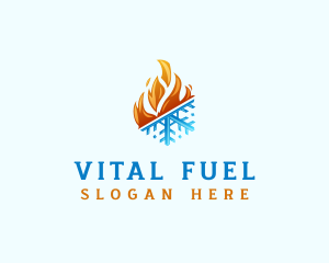 Ice Fire Thermal HVAC logo design