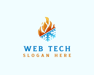 Ice Fire Thermal HVAC logo design