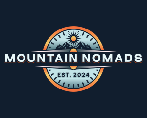 Mountain Navigation Compass logo design