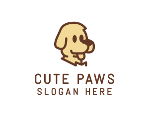 Cute Puppy Veterinarian logo design