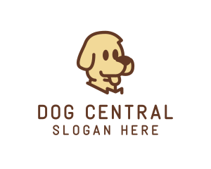 Cute Puppy Veterinarian logo design