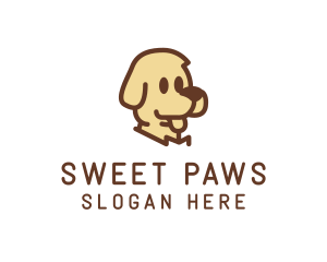 Cute Puppy Veterinarian logo design