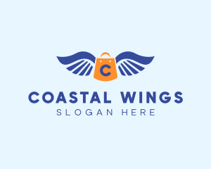 Retail Bag Wings  logo design