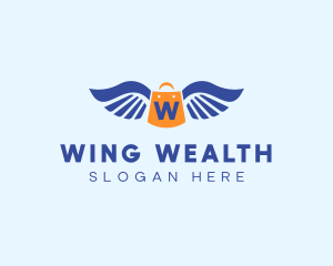 Retail Bag Wings  logo design