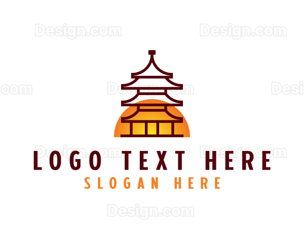 Pagoda Temple Shrine Logo