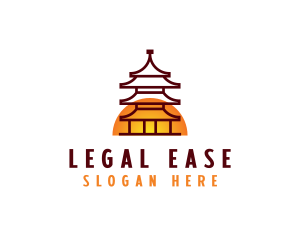 Pagoda Temple Shrine  Logo